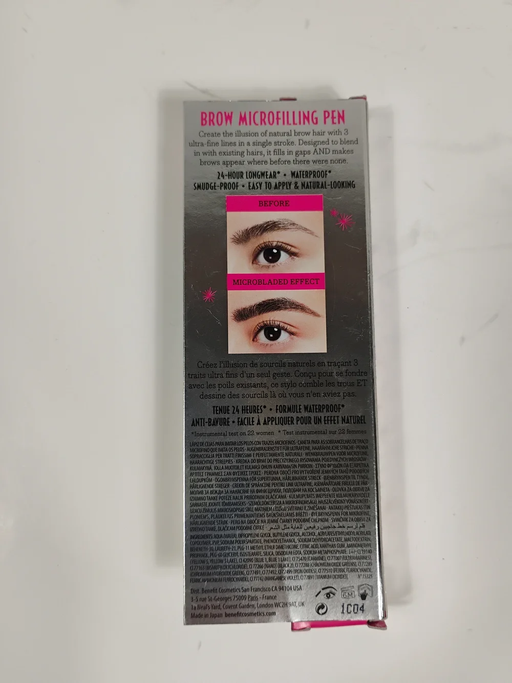 Benefit Brow Microfilling Pen - Hot Pink Packaging